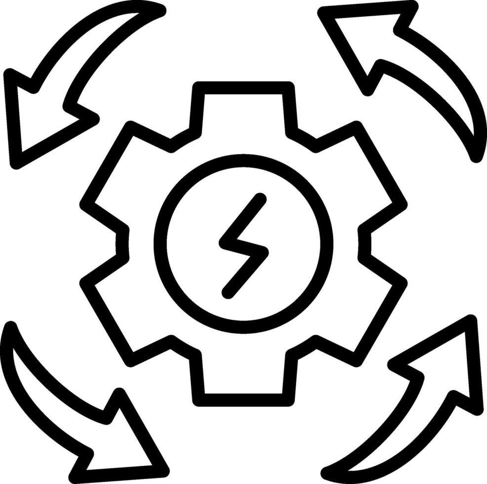 Energy Line Icon Design vector