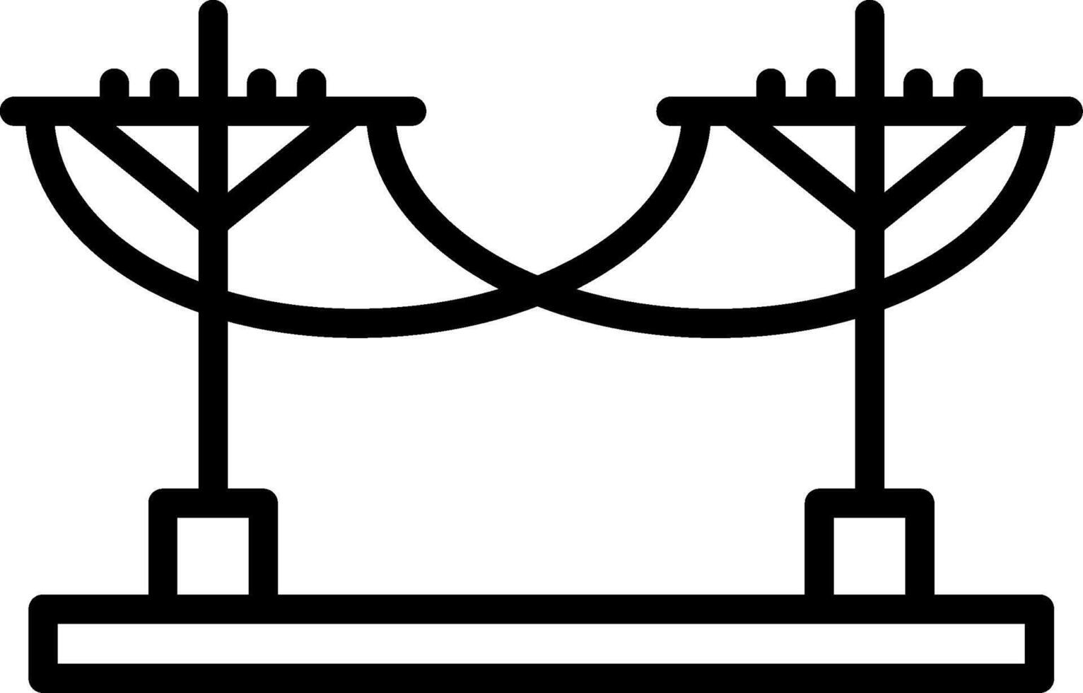 Electric Pole Line Icon Design vector