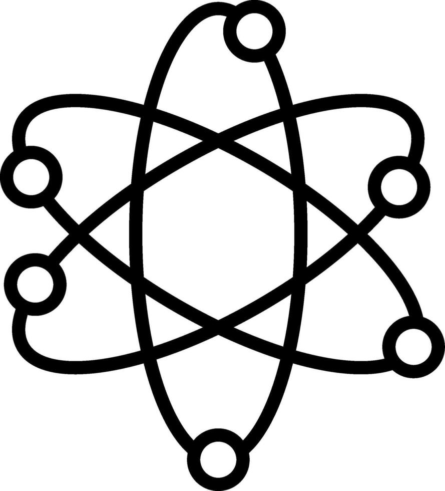 Atomic Energy Line Icon Design vector