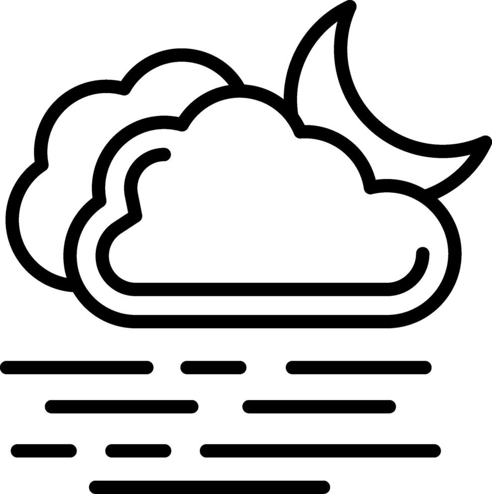 Fog Line Icon Design vector
