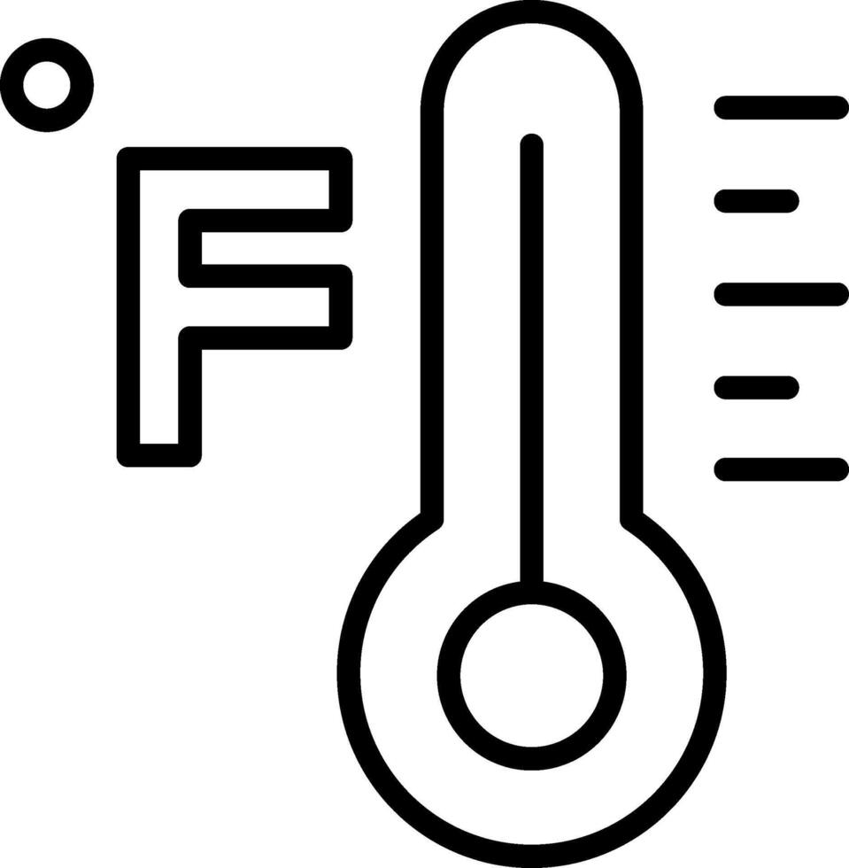 Fahrenheit Line Icon Design vector
