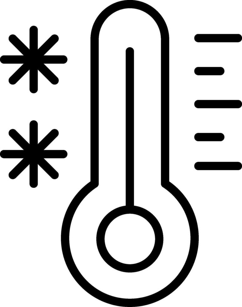 Cold Line Icon Design vector