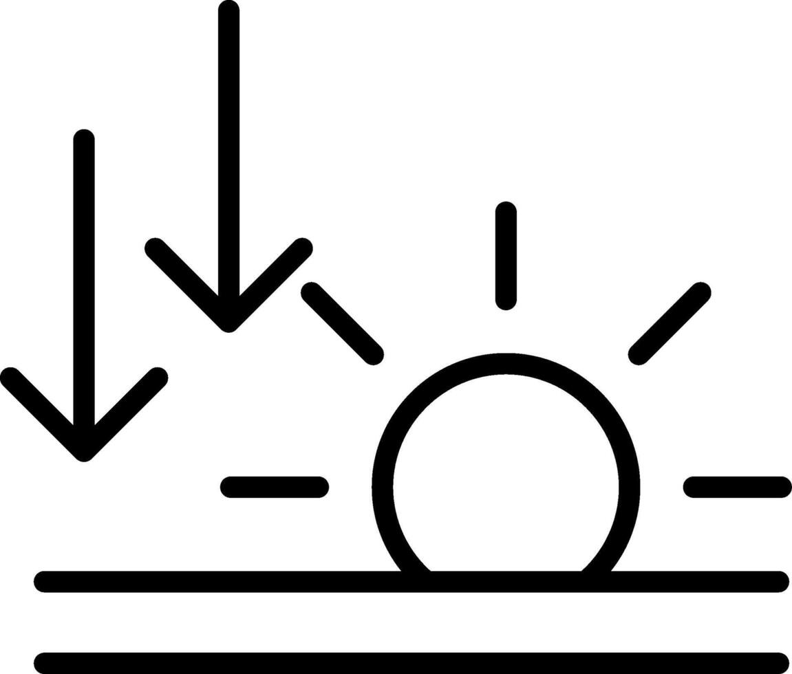 Sunset Line Icon Design vector