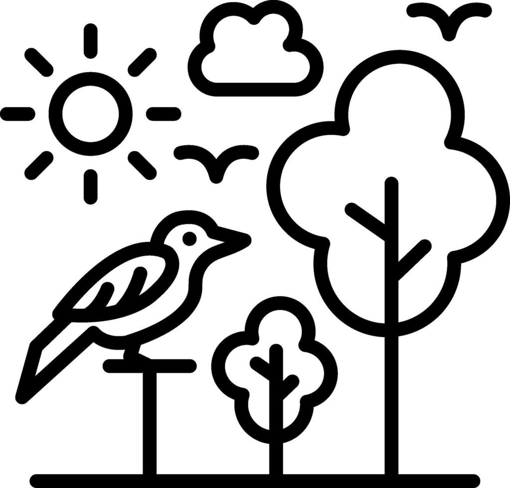 Bird Line Icon Design vector