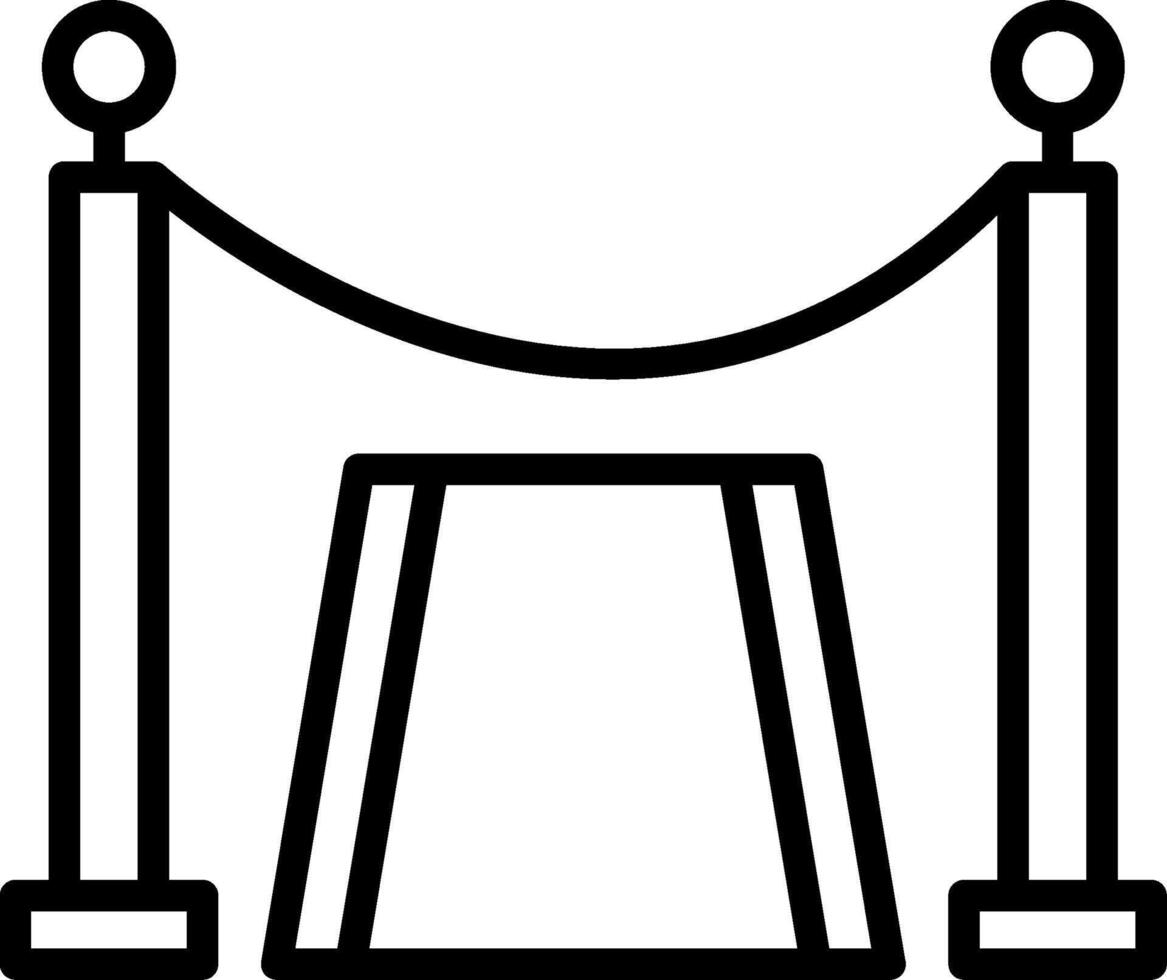 Red Carpet Line Icon Design vector