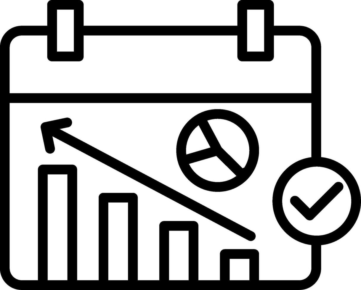 Data Analysis Line Icon Design vector