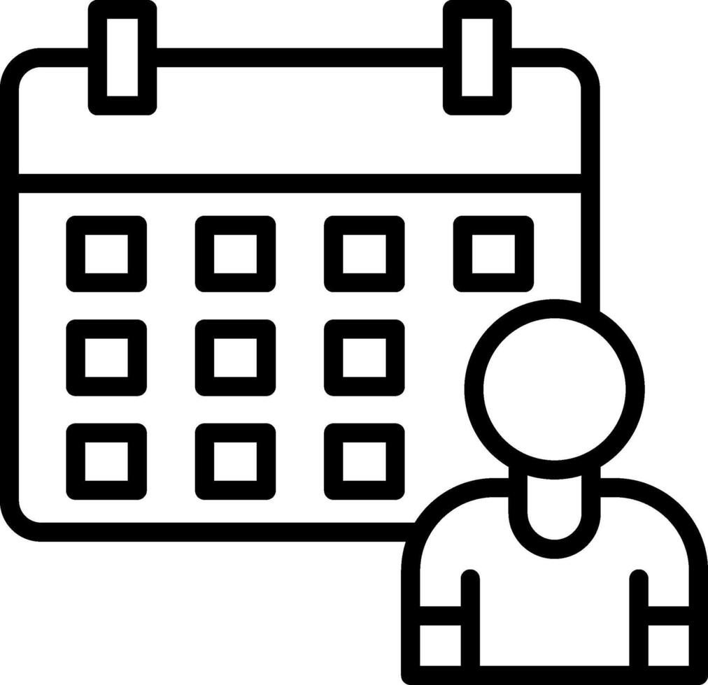 Event Planner Line Icon Design vector