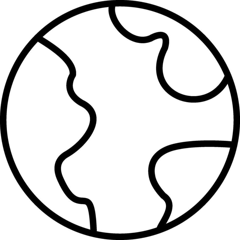 Earth Line Icon Design vector