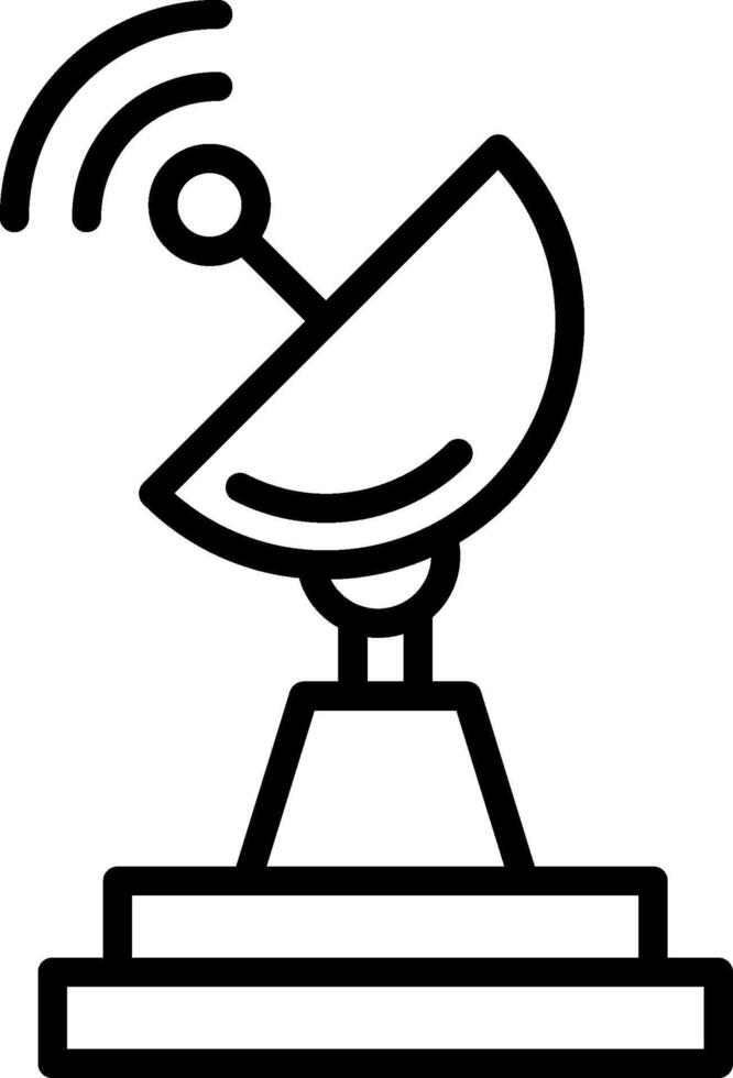 Satellite Dish Line Icon Design vector