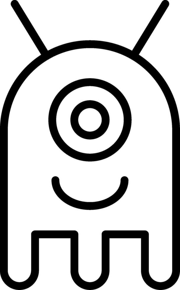 Extraterrestrial Line Icon Design vector
