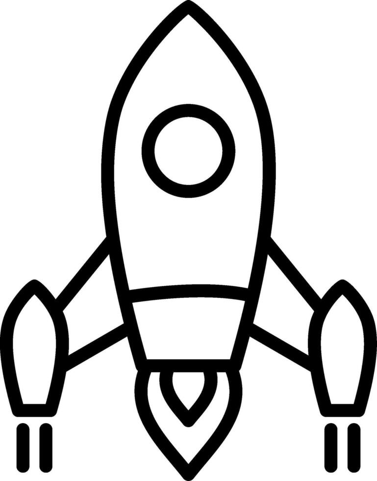 Launching Line Icon Design vector
