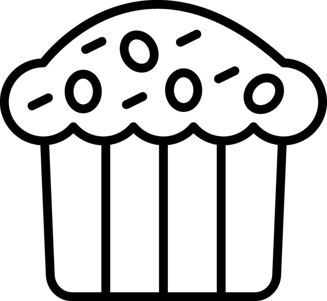 Muffin Line Icon Design vector