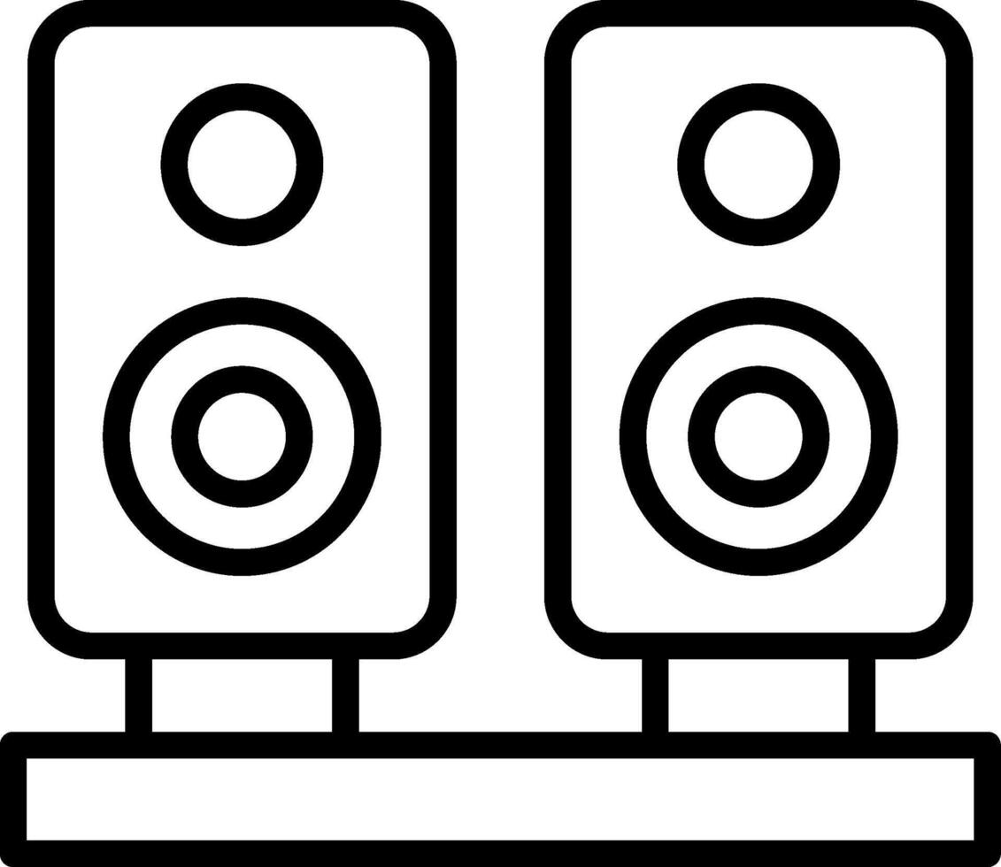 Speakers Line Icon Design vector