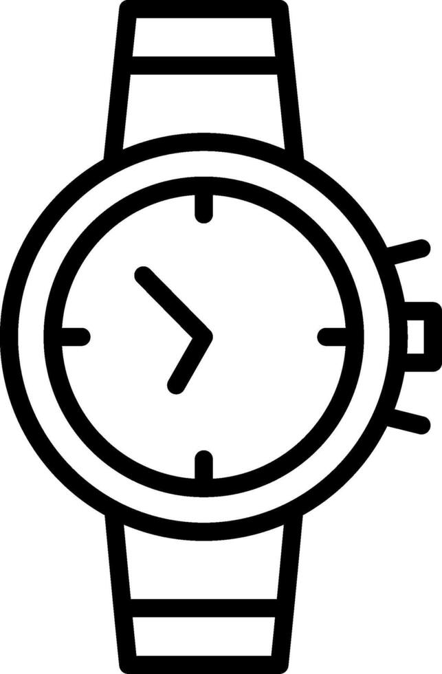 Wristwatch Line Icon Design vector
