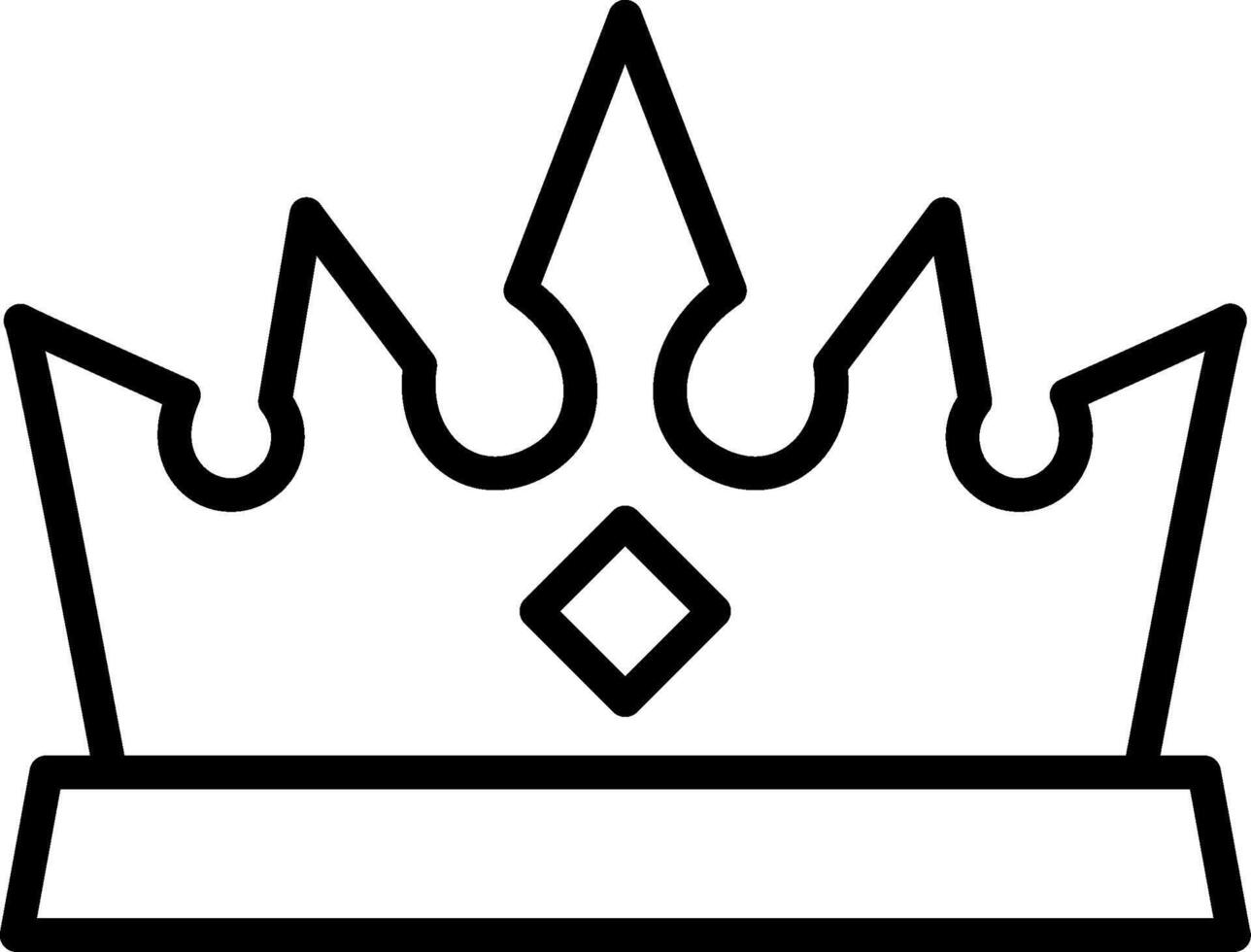 Crown Line Icon Design vector
