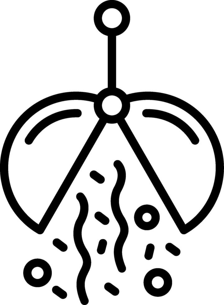 Confetti Ball Line Icon Design vector