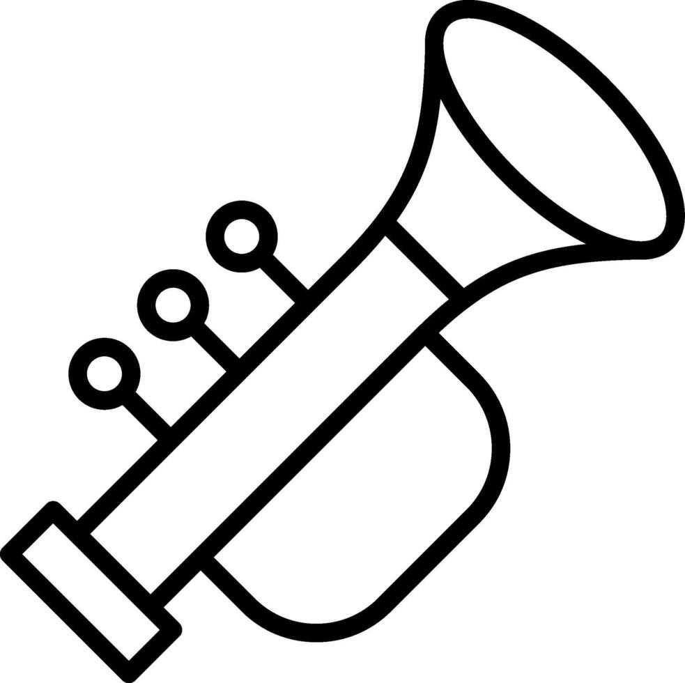 Trumpet Line Icon Design vector