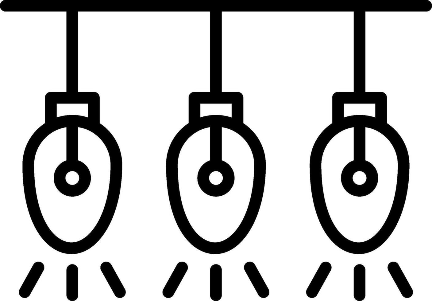 Lights Line Icon Design vector