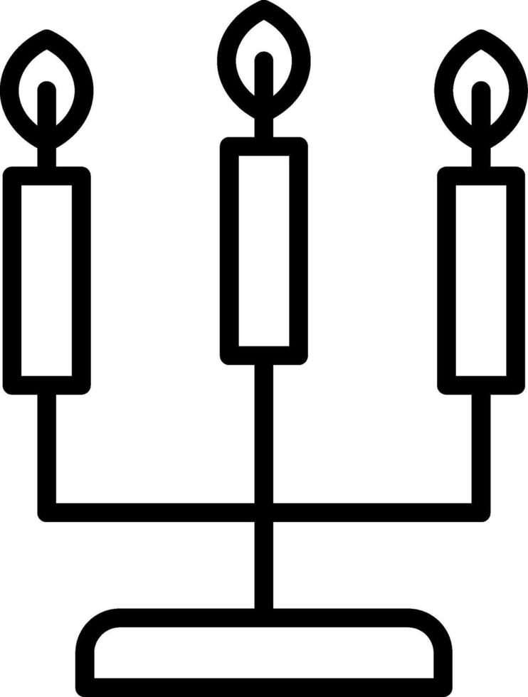 Candlestick Line Icon Design vector