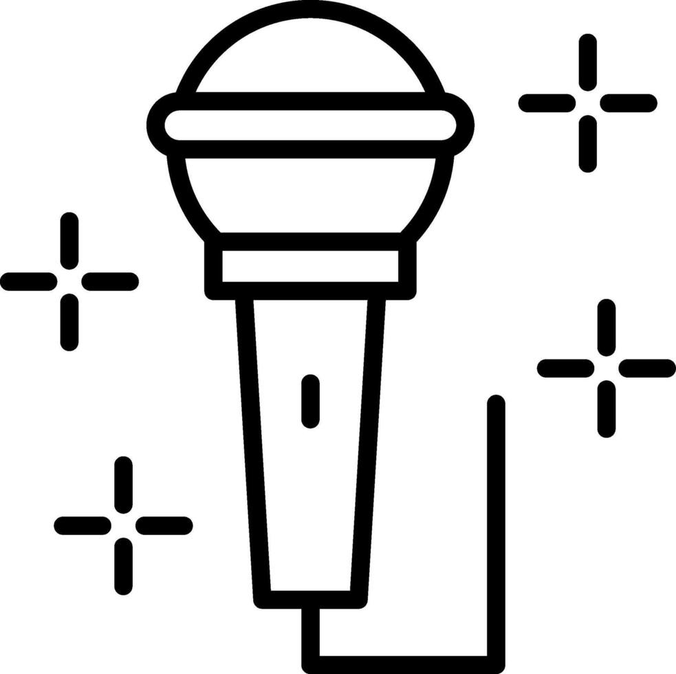 Karaoke Line Icon Design vector