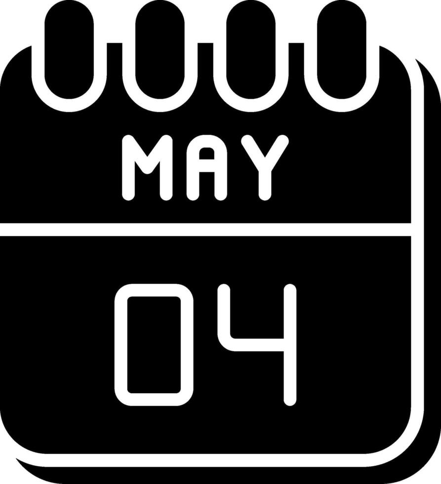 4 May Glyph Icon Design vector
