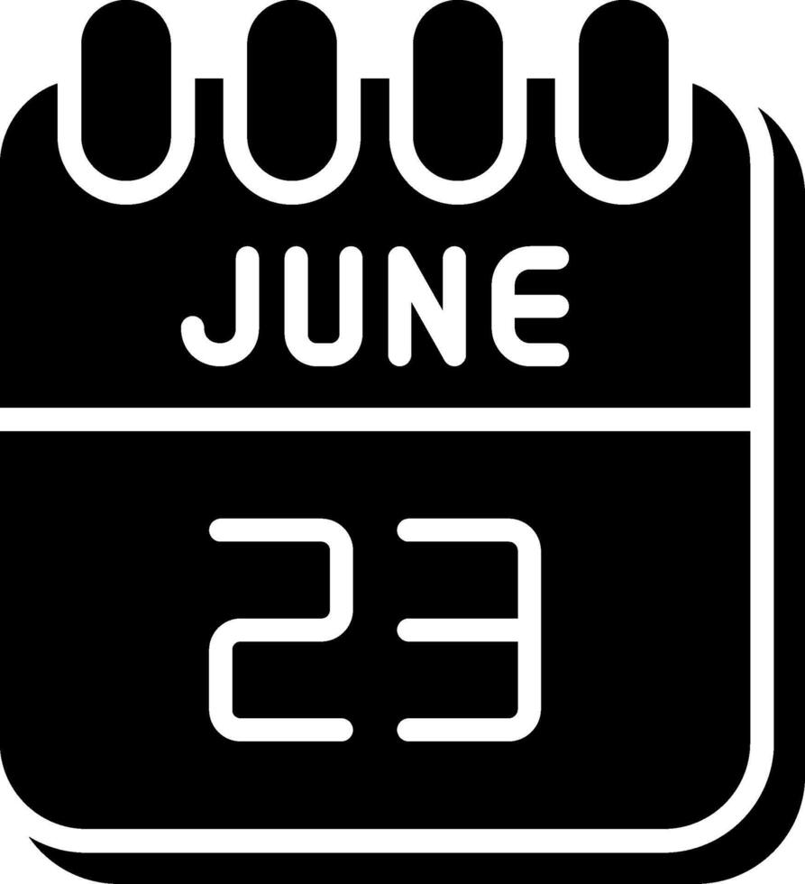 23 June Glyph Icon Design vector