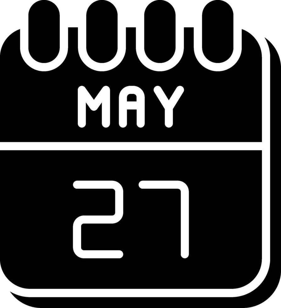 27 May Glyph Icon Design vector