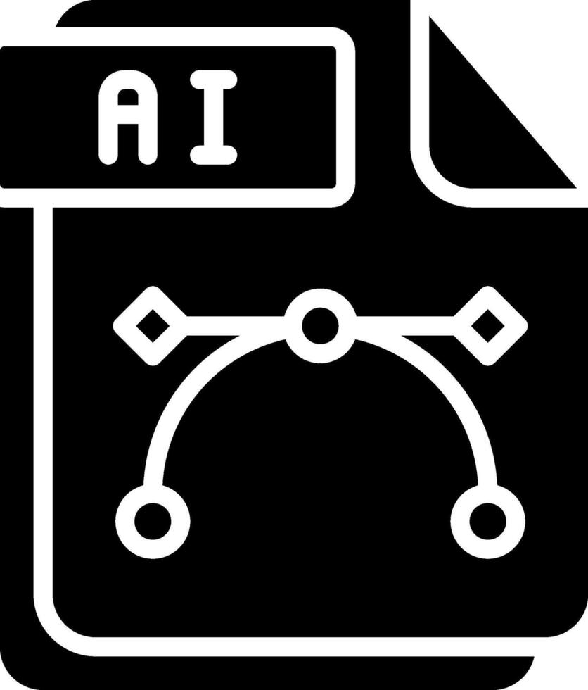 AI Glyph Icon Design vector