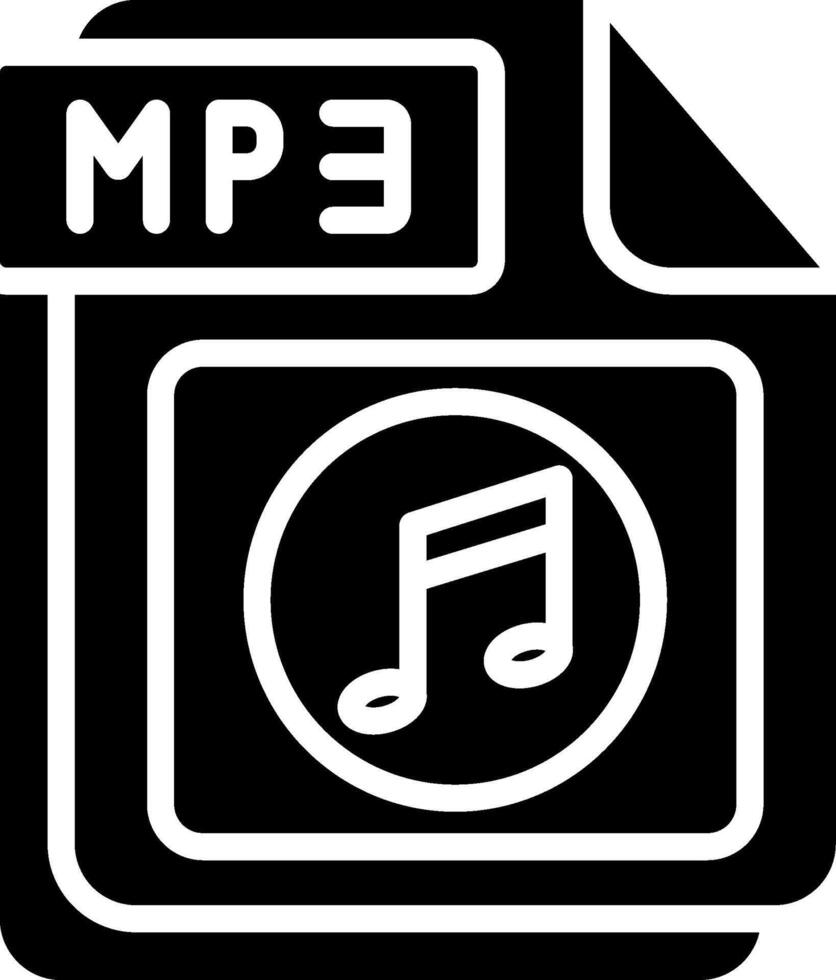 MP3 Glyph Icon Design vector