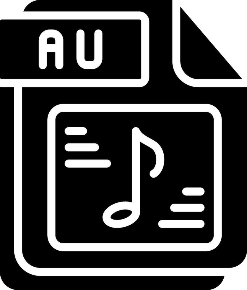 AU Glyph Icon Design vector