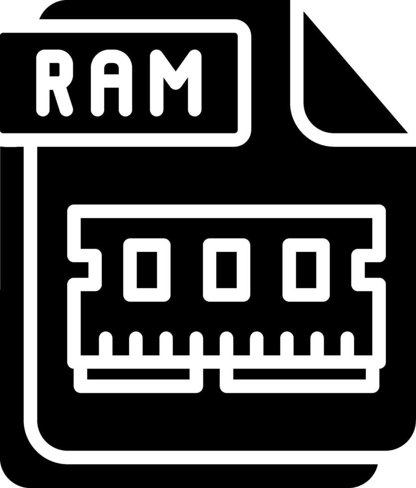 RAM Glyph Icon Design vector