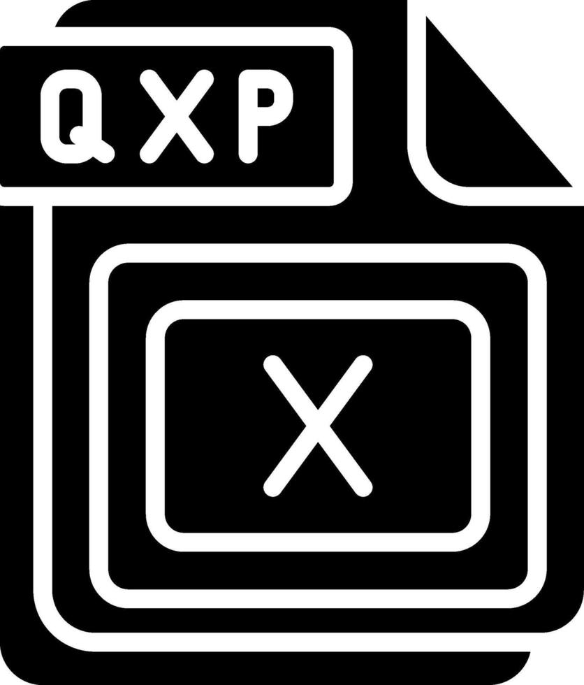 QXP Glyph Icon Design vector