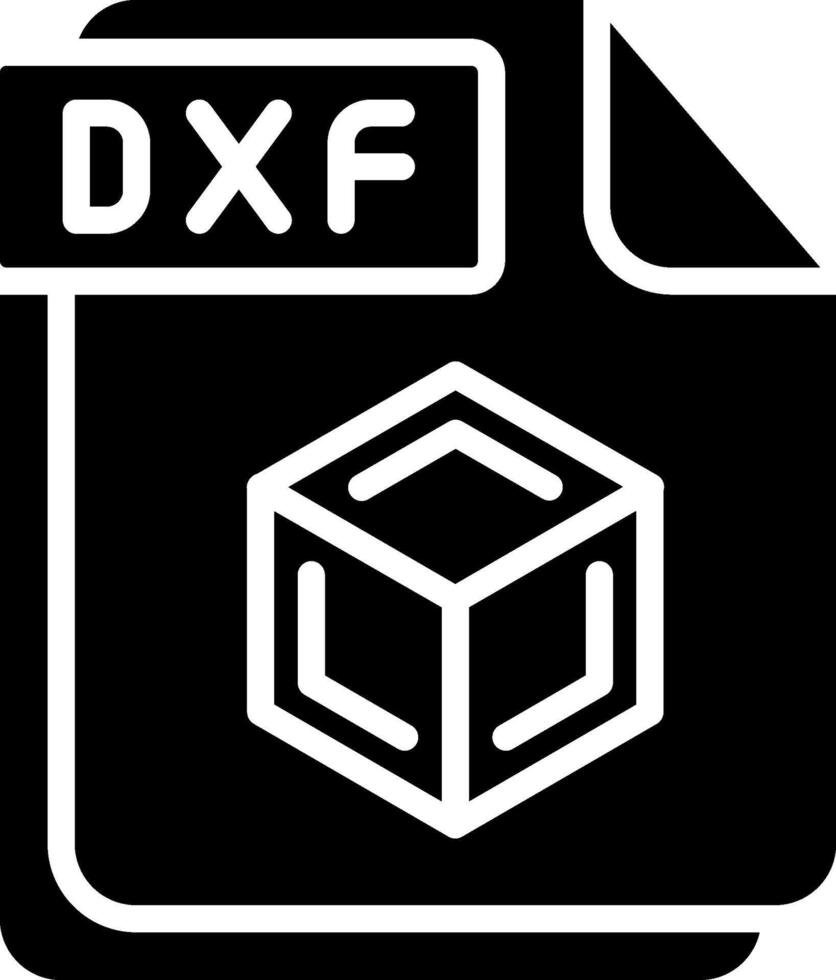 DXF Glyph Icon Design vector