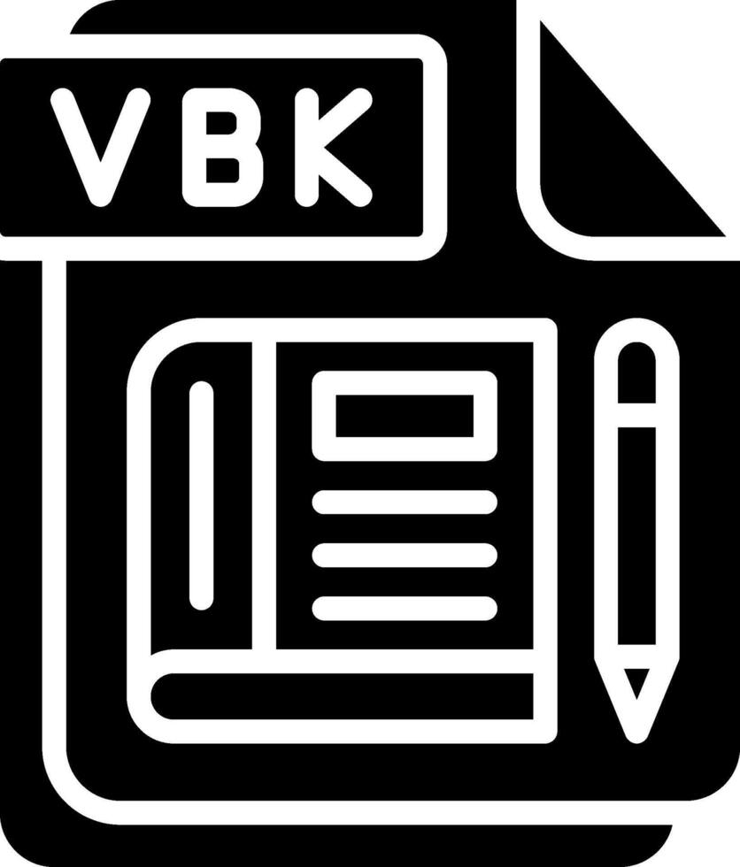 VBK Glyph Icon Design vector