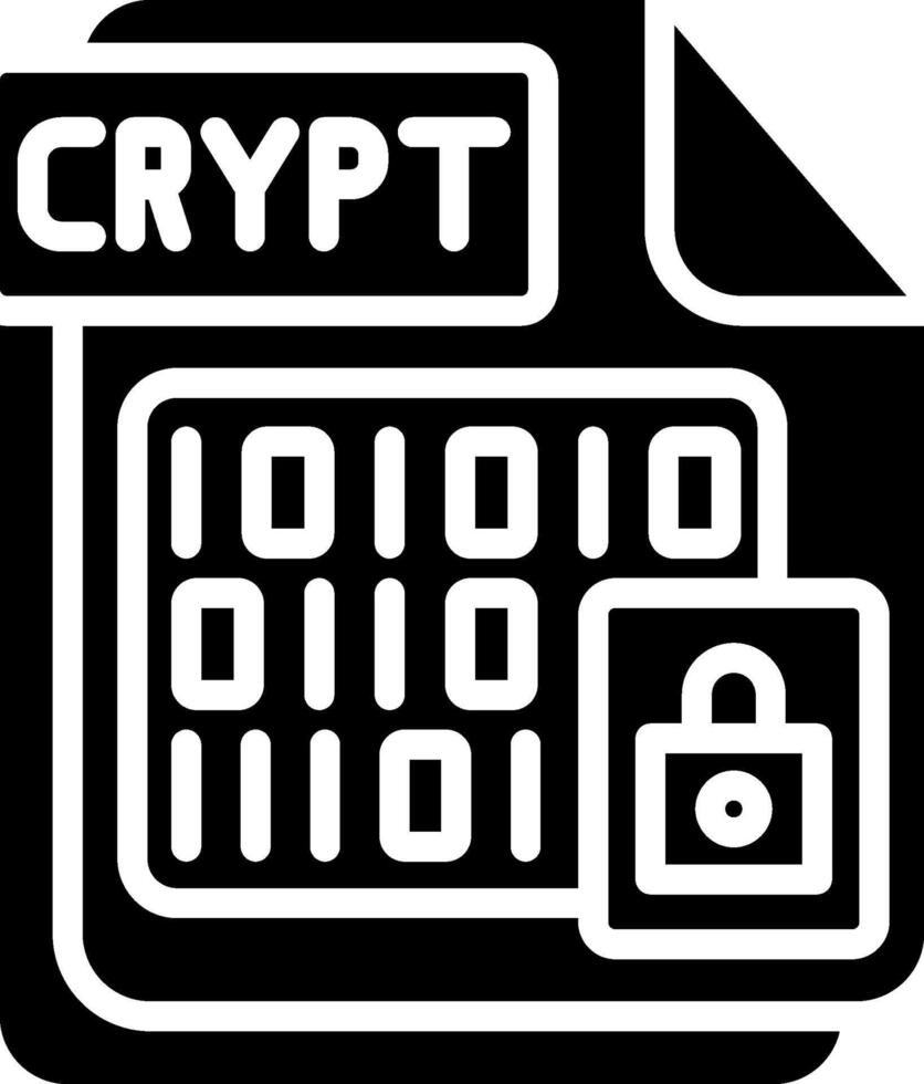CRYPT Glyph Icon Design vector