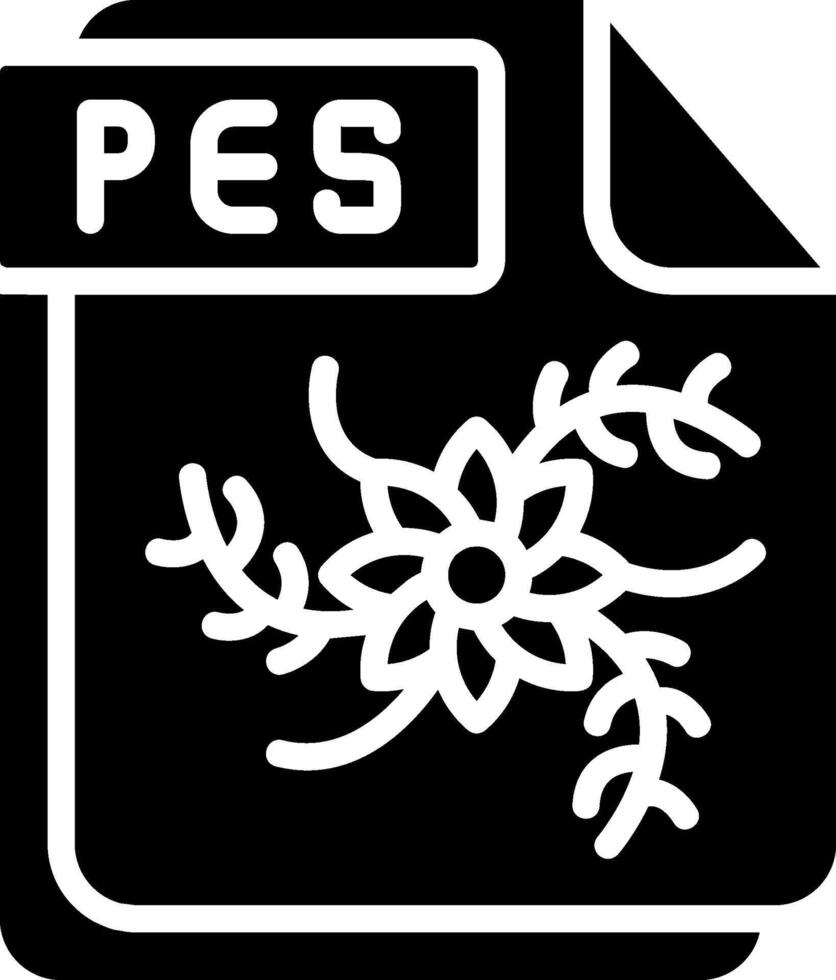 PES Glyph Icon Design vector