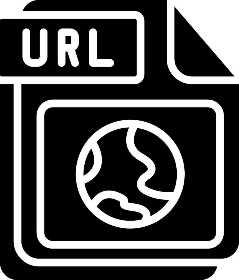 URL Glyph Icon Design vector