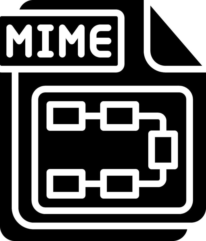 MIME Glyph Icon Design vector
