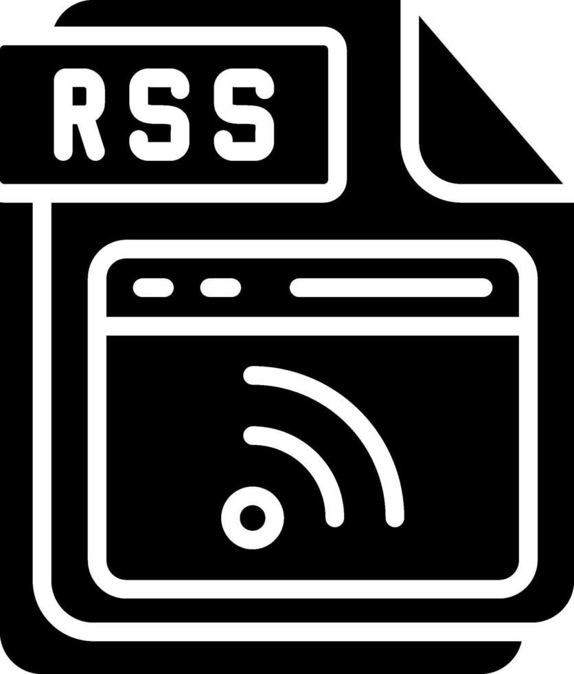 RSS Glyph Icon Design vector
