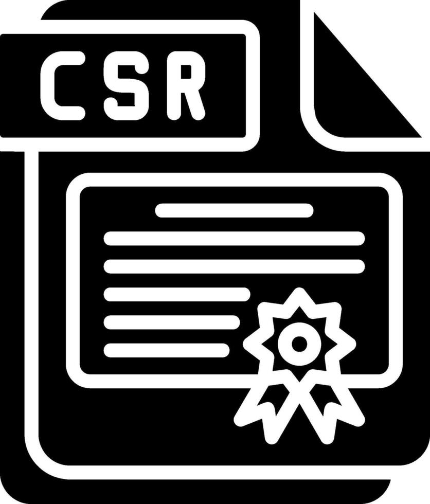 CSR Glyph Icon Design vector