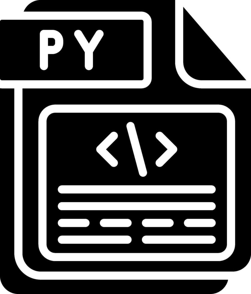 PY Glyph Icon Design vector