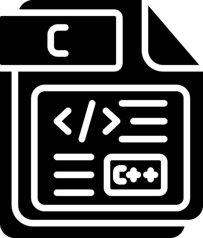 C Glyph Icon Design vector