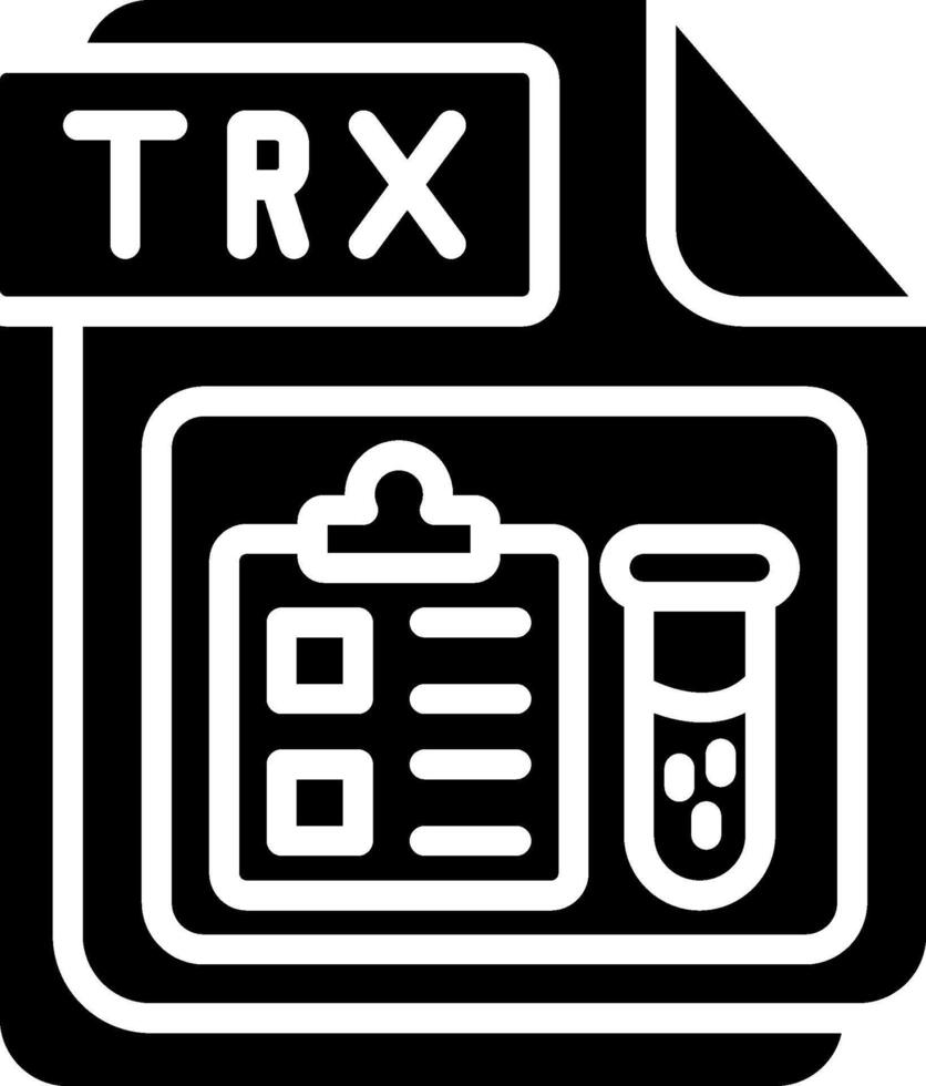TRX Glyph Icon Design vector