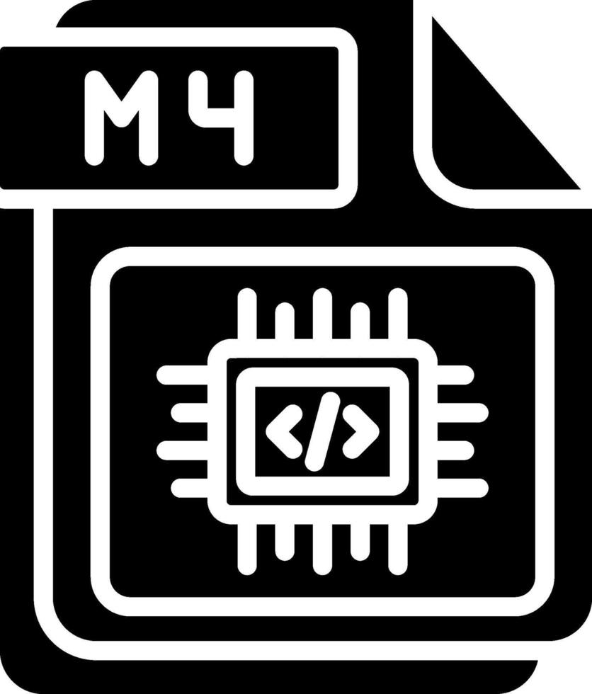 M4 Glyph Icon Design vector