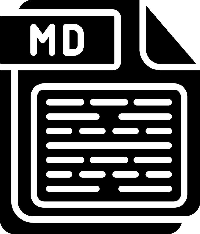 MD Glyph Icon Design vector