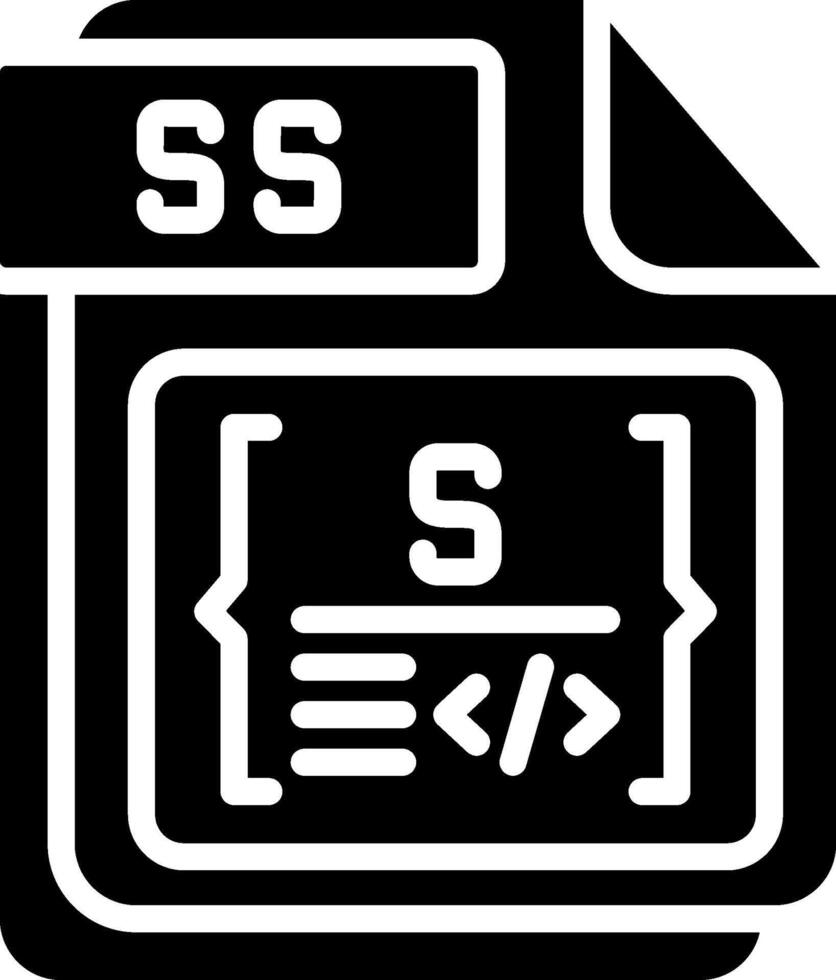 SS Glyph Icon Design vector