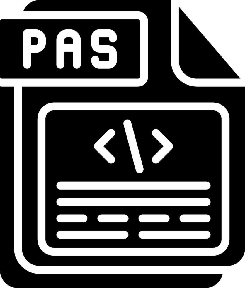 PAS Glyph Icon Design vector