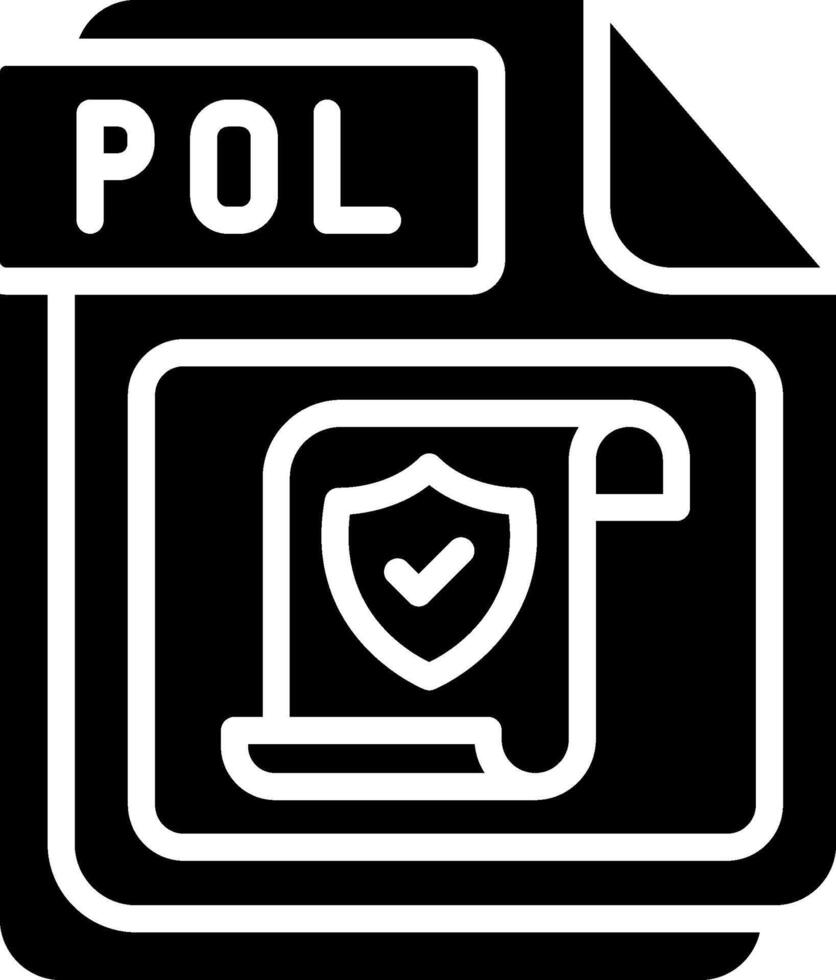 POL Glyph Icon Design vector