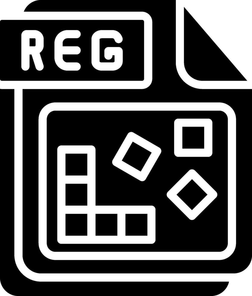 REG Glyph Icon Design vector