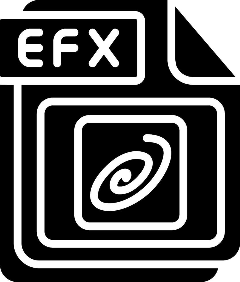 EFX Glyph Icon Design vector